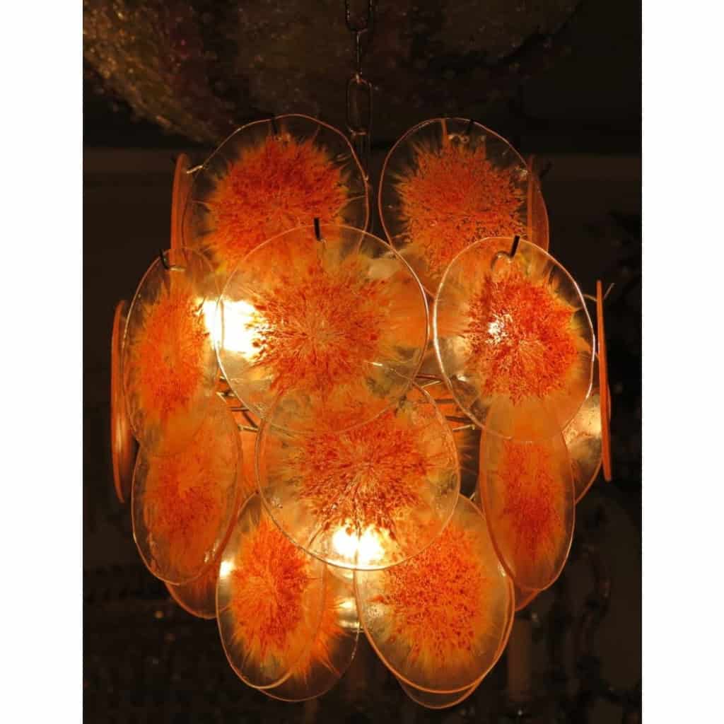 1970′ Lustre Venini Style Vistosi 26 Pièces | Biron 1970′ Lustre Venini Style Vistosi 26 Pièces