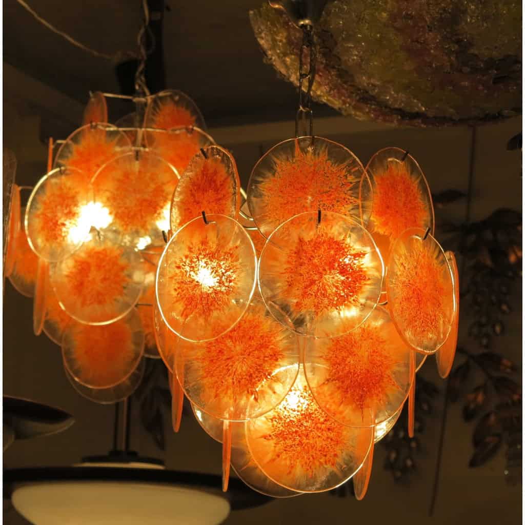 1970′ Lustre Venini Style Vistosi 26 Pièces | Biron 1970′ Lustre Venini Style Vistosi 26 Pièces