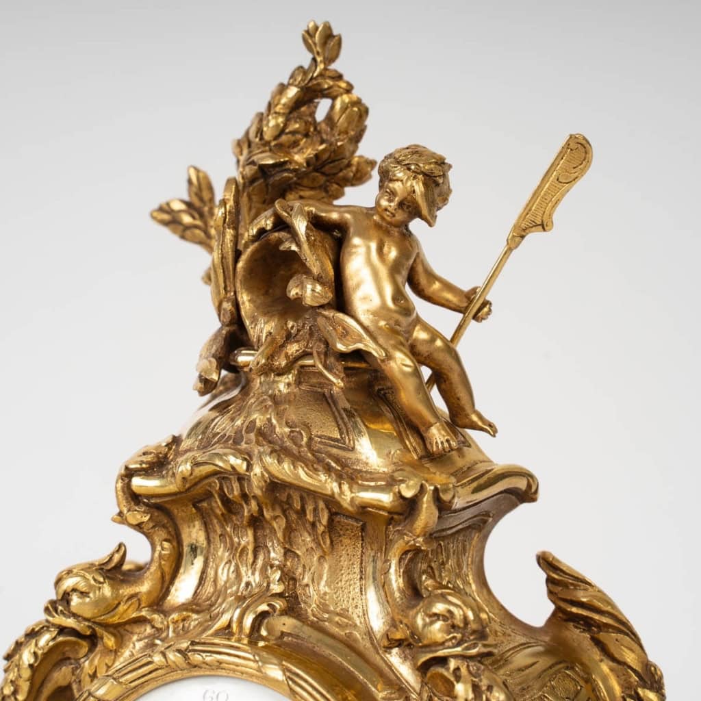 Pendulette Rocaille, attribuée à François Linke (1855-1946) et Léon Messagé (1842-1901) | Biron |||||||||