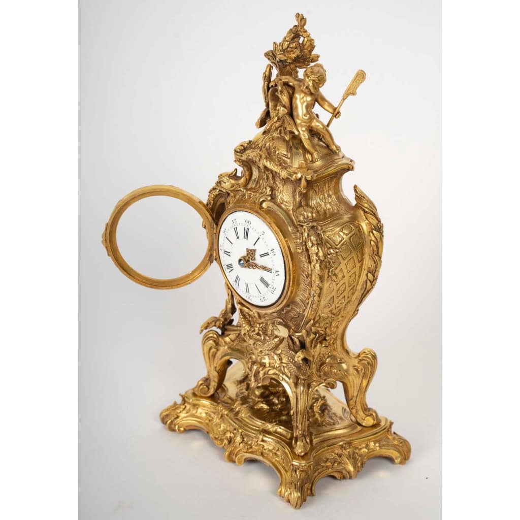Pendulette Rocaille, attribuée à François Linke (1855-1946) et Léon Messagé (1842-1901) | Biron Pendulette Rocaille, attribuée à François Linke (1855-1946) et Léon Messagé (1842-1901)