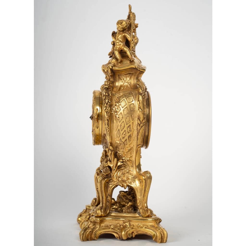 Pendulette Rocaille, attribuée à François Linke (1855-1946) et Léon Messagé (1842-1901) | Biron Pendulette Rocaille, attribuée à François Linke (1855-1946) et Léon Messagé (1842-1901)