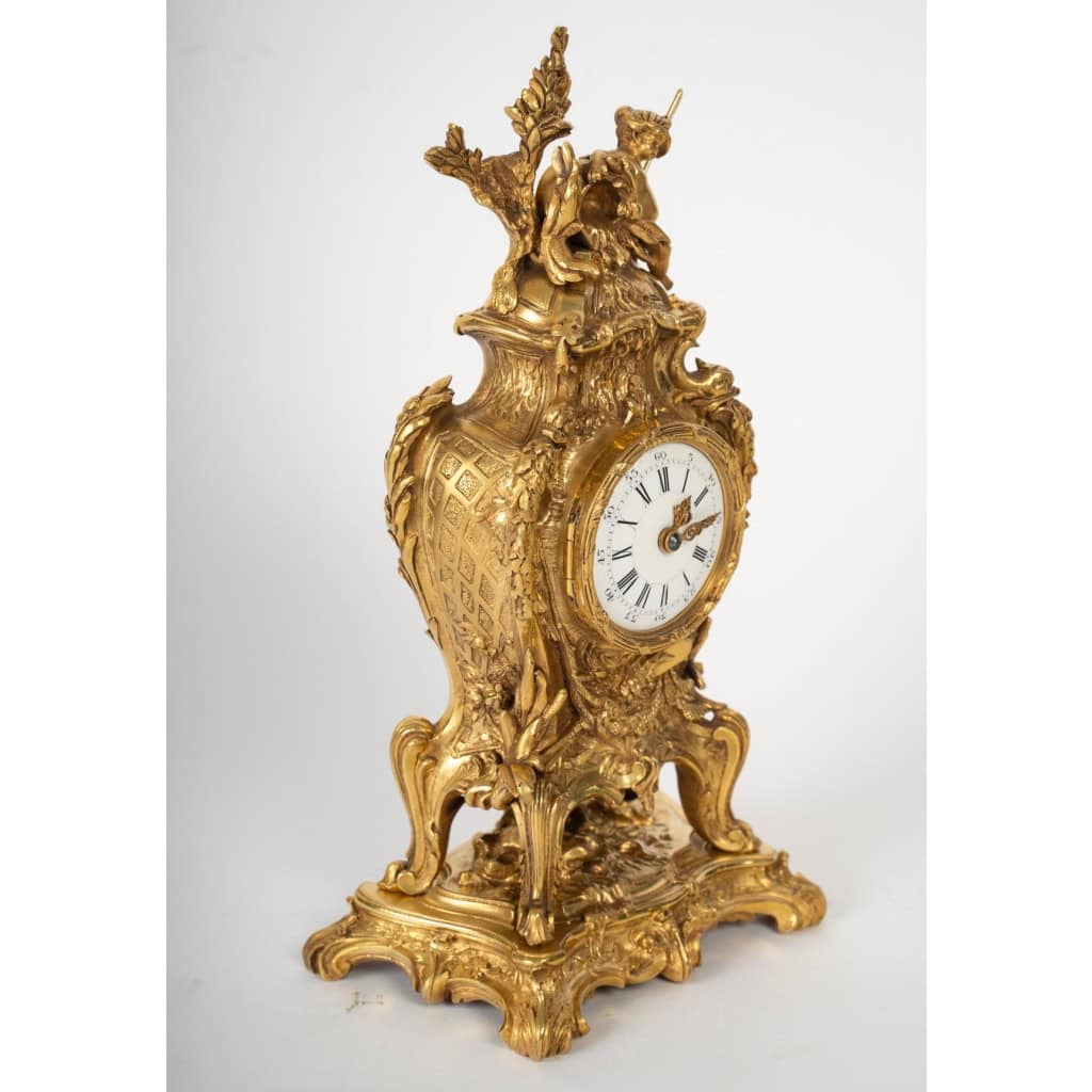 Pendulette Rocaille, attribuée à François Linke (1855-1946) et Léon Messagé (1842-1901) | Biron Pendulette Rocaille, attribuée à François Linke (1855-1946) et Léon Messagé (1842-1901)