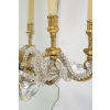 Paire d’appliques en miroir et fer doré et papilles de verre, 1950-1960 | Biron Paire d’appliques en miroir et fer doré et papilles de verre, 1950-1960
