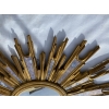 1970′ Miroir Soleil Ovale , Résine Dorée | Biron 1970′ Miroir Soleil Ovale , Résine Dorée