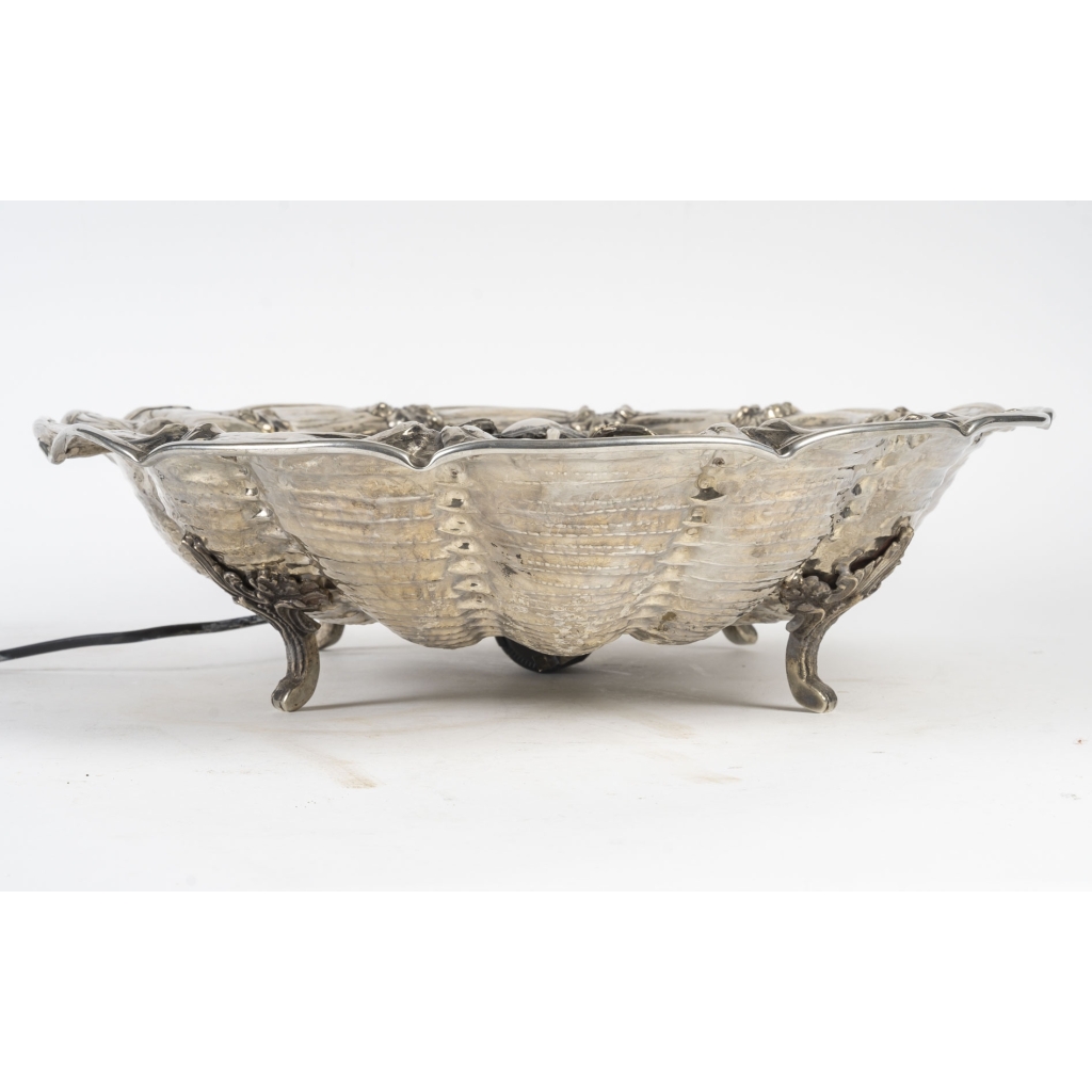 Fontaine d’eau , centre pièce en argent les crabes au bords de la mère travaille italien L:60cm poids 3,8kg | Biron Fontaine d’eau , centre pièce en argent les crabes au bords de la mère travaille italien L:60cm poids 3,8kg