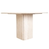 1970 Table ronde en travertin Modèle Dolmen de Roche Bobois | Biron 1970 Table ronde en travertin Modèle Dolmen de Roche Bobois