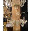 1950/70′ Paire d’Appliques à 2 Bras de Lumière en Cristal de Murano Avec Paillons d’Or | Biron 1950/70′ Paire d’Appliques à 2 Bras de Lumière en Cristal de Murano Avec Paillons d’Or