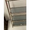 1970′ Étagère En Metal Nickelé à 4 Niveaux Style Maison Baguès Décor Bambou Plateaux Verres Fumés | Biron 1970′ Étagère En Metal Nickelé à 4 Niveaux Style Maison Baguès Décor Bambou Plateaux Verres Fumés