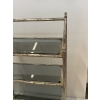 1970′ Étagère En Metal Nickelé à 4 Niveaux Style Maison Baguès Décor Bambou Plateaux Verres Fumés | Biron 1970′ Étagère En Metal Nickelé à 4 Niveaux Style Maison Baguès Décor Bambou Plateaux Verres Fumés