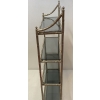 1970′ Étagère En Metal Nickelé à 4 Niveaux Style Maison Baguès Décor Bambou Plateaux Verres Fumés | Biron 1970′ Étagère En Metal Nickelé à 4 Niveaux Style Maison Baguès Décor Bambou Plateaux Verres Fumés