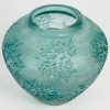 Vase « Estérel » verre blanc patiné turquoise de René LALIQUE | Biron Vase « Estérel » verre blanc patiné turquoise de René LALIQUE