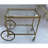 1950/70 Desserte Roulante Maison Jansen En Laiton Et Bronze Doré Pommes De Pin | Biron 1950/70 Desserte Roulante Maison Jansen En Laiton Et Bronze Doré Pommes De Pin