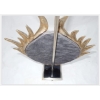 1970′ Lampe Décor Lotus, Bronze Argenté, Galuchat, Agate, Duval Brasseur Non Signée | Biron 1970′ Lampe Décor Lotus, Bronze Argenté, Galuchat, Agate, Duval Brasseur Non Signée