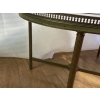 1950/70′ Paire De Tables Basses Rondes En Bronze Patiné Style L XVI