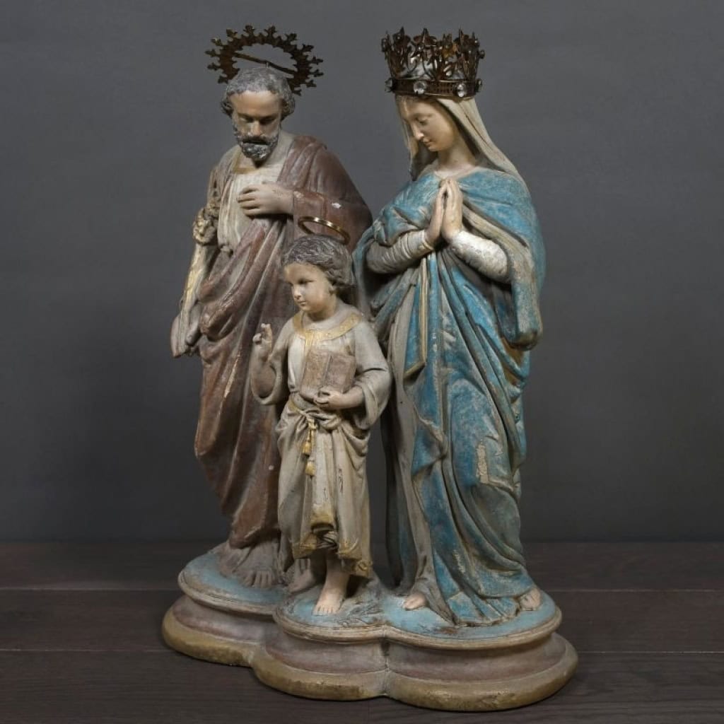 Sculpture Religieuse en Plâtre, XXème Siècle. | Biron Sculpture Religieuse en Plâtre, XXème Siècle.