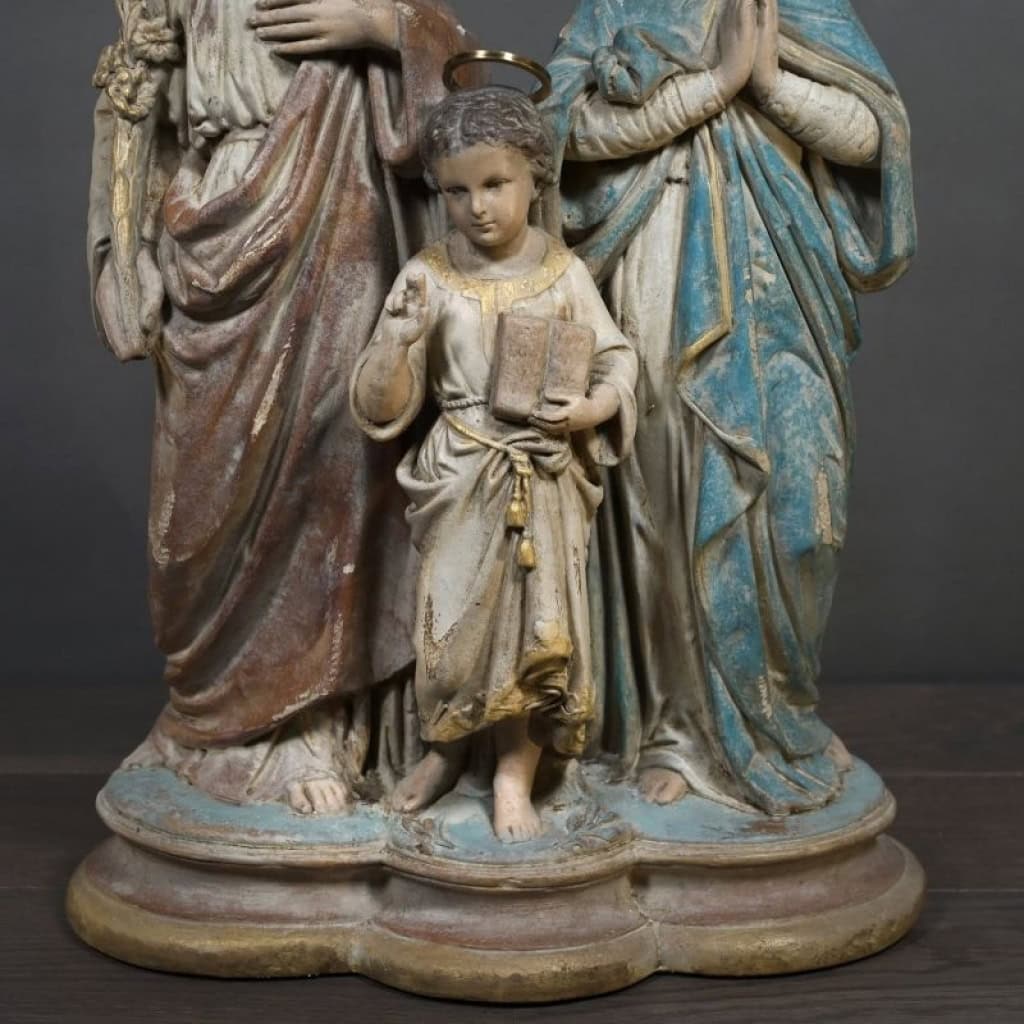 Sculpture Religieuse en Plâtre, XXème Siècle. | Biron Sculpture Religieuse en Plâtre, XXème Siècle.