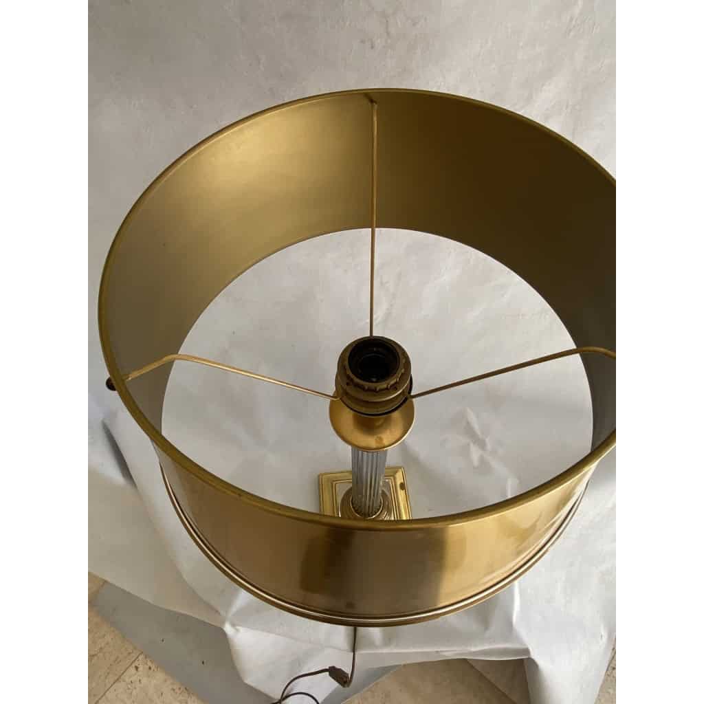 1970′ Lampe En Bronze Doré Et Nickelé Style Charles Non Signée | Biron 1970′ Lampe En Bronze Doré Et Nickelé Style Charles Non Signée