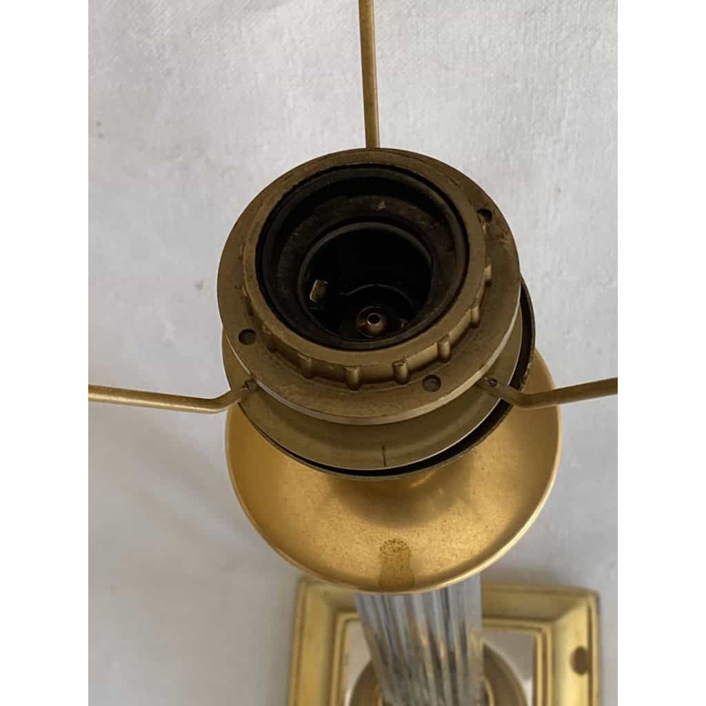 1970′ Lampe En Bronze Doré Et Nickelé Style Charles Non Signée | Biron 1970′ Lampe En Bronze Doré Et Nickelé Style Charles Non Signée