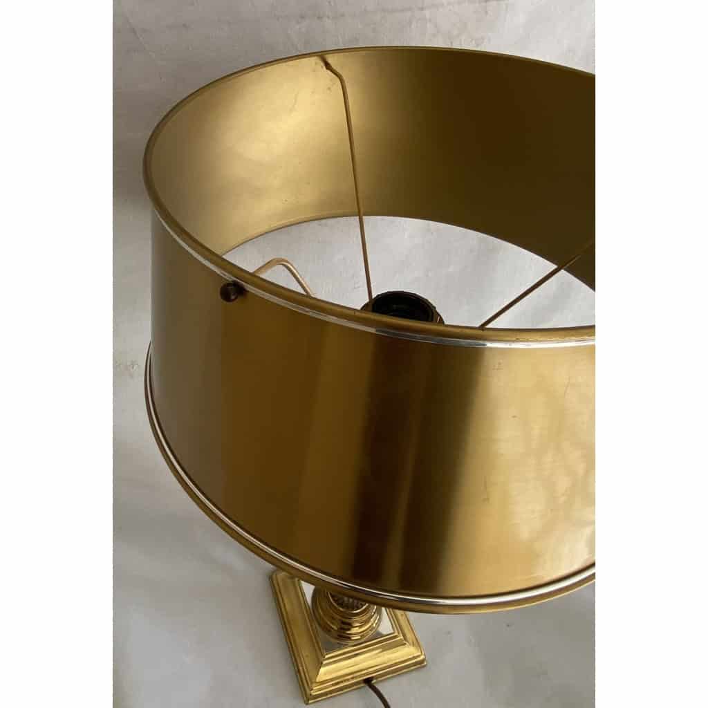 1970′ Lampe En Bronze Doré Et Nickelé Style Charles Non Signée | Biron 1970′ Lampe En Bronze Doré Et Nickelé Style Charles Non Signée