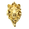 Sculpture en bronze doré, porte serviette représentant la tête d’un Lion, XXème siècle | Biron |||||||