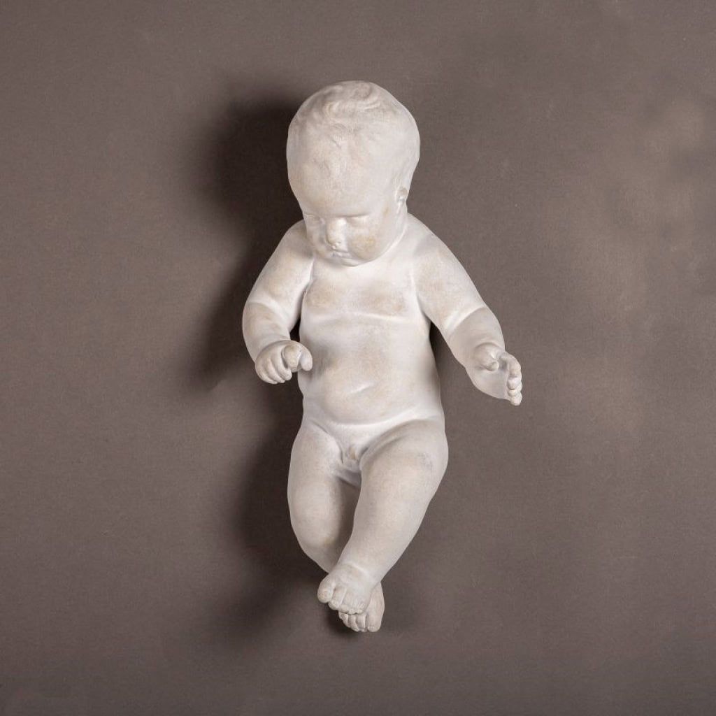 Sculpture d’un Bébé, en Plâtre, XXIème Siècle. | Biron |||||