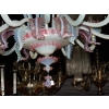 1950′ Lustre Murano à 12 Bras de Lumière en Verre Bleu Opalescent et Pâte de Verre Rose | Biron 1950′ Lustre Murano à 12 Bras de Lumière en Verre Bleu Opalescent et Pâte de Verre Rose
