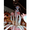 1950′ Lustre Murano à 12 Bras de Lumière en Verre Bleu Opalescent et Pâte de Verre Rose | Biron 1950′ Lustre Murano à 12 Bras de Lumière en Verre Bleu Opalescent et Pâte de Verre Rose