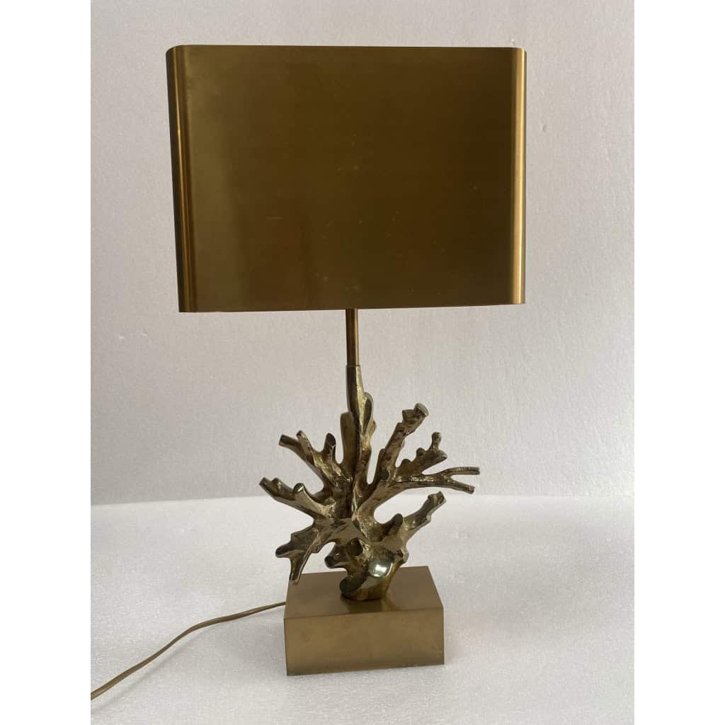 1970′ Lampe En Bronze Signée Charles Modéle Corail | Biron |||||||||||
