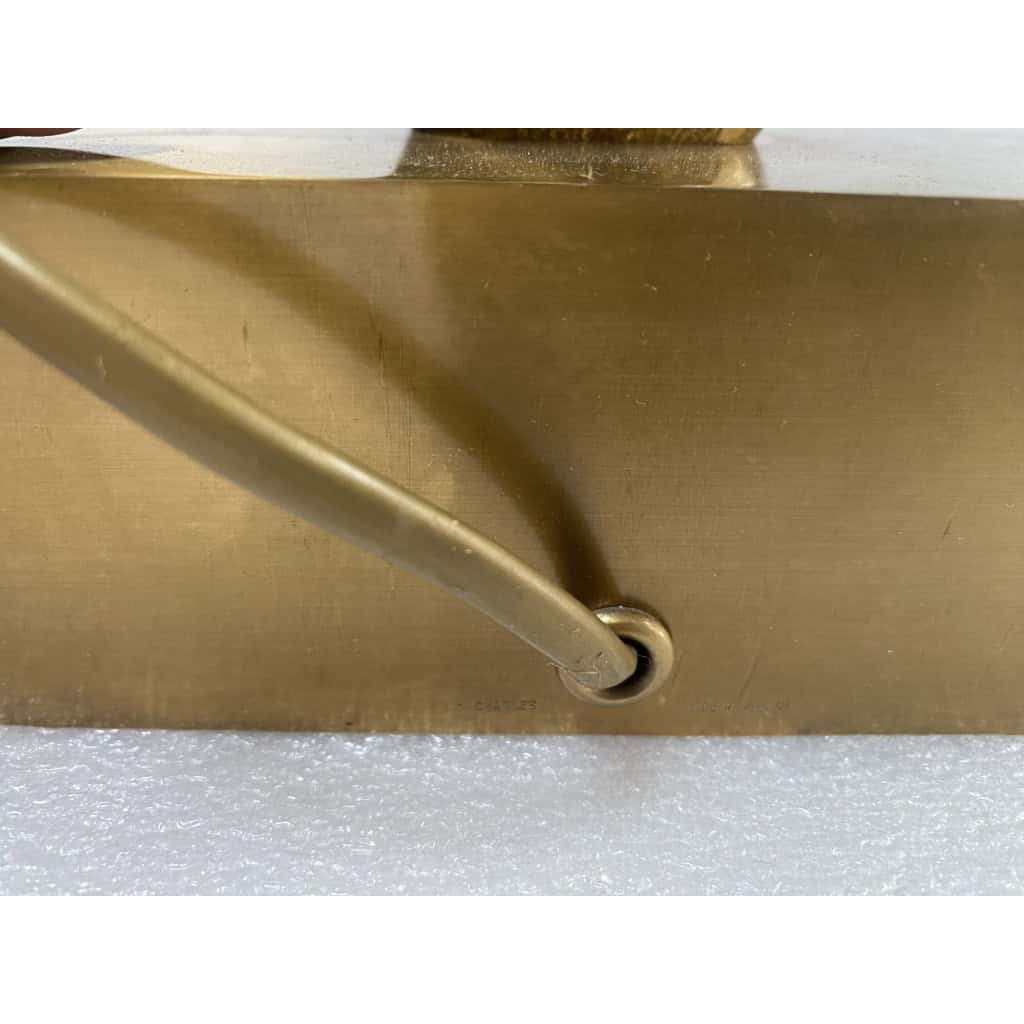 1970′ Lampe En Bronze Signée Charles Modéle Corail | Biron 1970′ Lampe En Bronze Signée Charles Modéle Corail