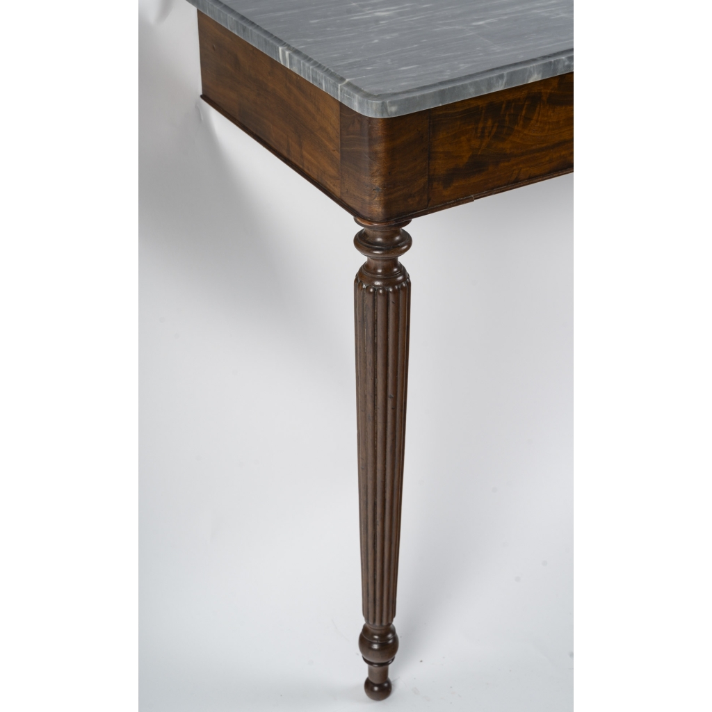 Console d’époque Louis Philippe en acajou et dessus de marbre, XIXème siècle | Biron Console d’époque Louis Philippe en acajou et dessus de marbre, XIXème siècle