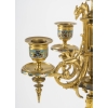 Garniture de cheminée en bronze émaillé d’époque 19em siècle cadran signé et le mouvement. | Biron Garniture de cheminée en bronze émaillé d’époque 19em siècle cadran signé et le mouvement.