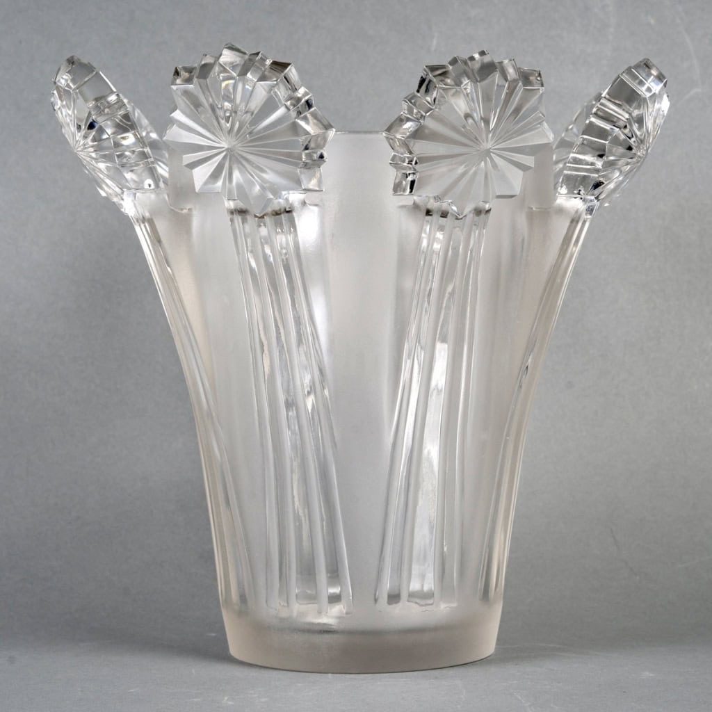Vase « Sirius » (Comètes) cristal blanc de Marc LALIQUE | Biron Vase "Sirius" (Comètes) cristal blanc de Marc LALIQUE