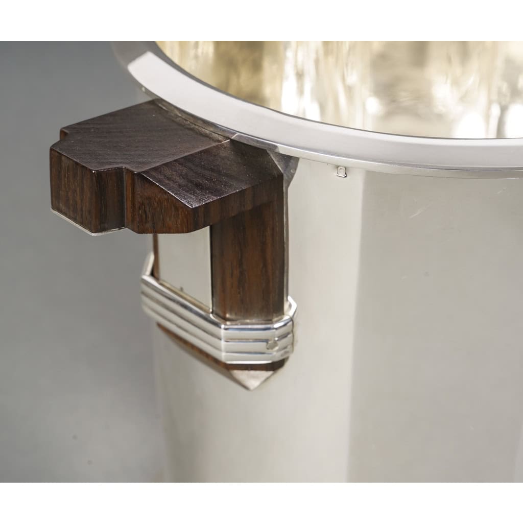 PUIFORCAT – Seau à Champagne « Bayonne » en argent massif ART DECO | Biron PUIFORCAT – Seau à Champagne "Bayonne"en argent massif ART DECO