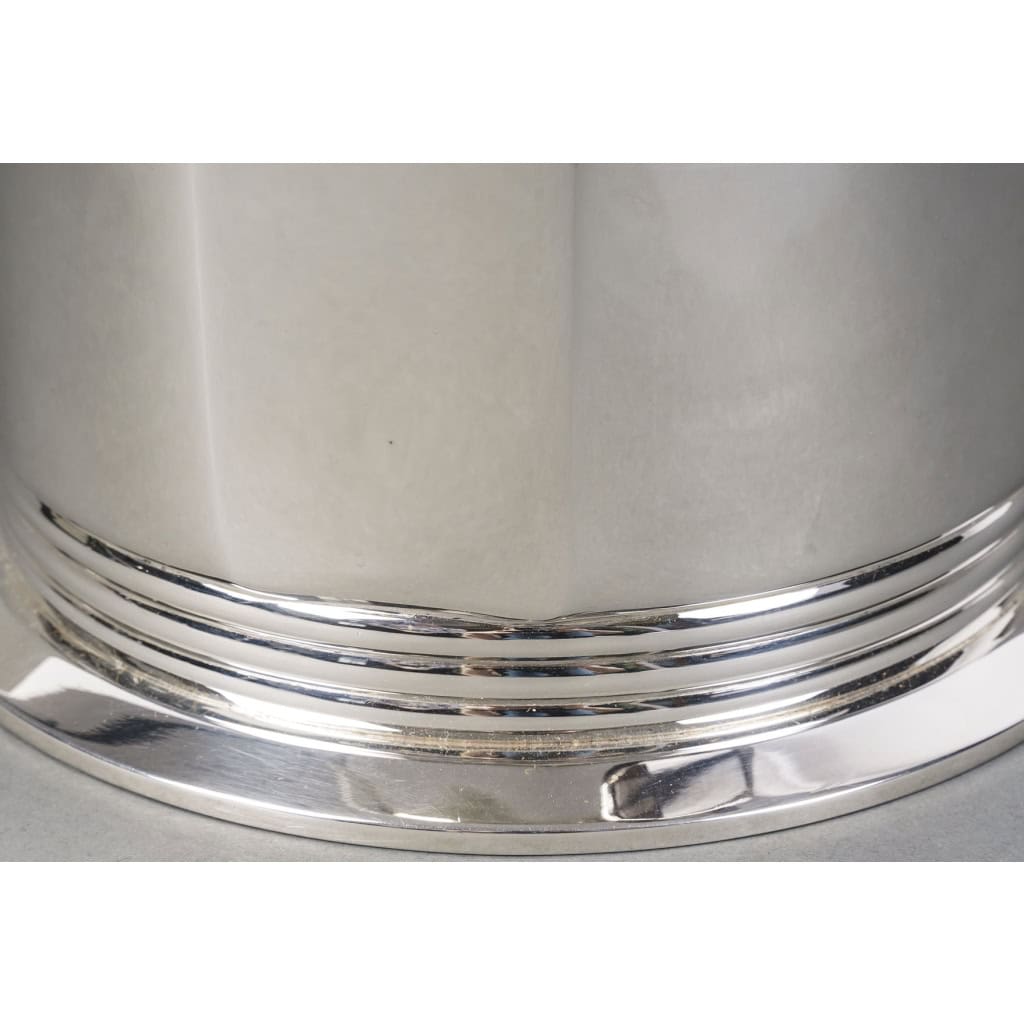 PUIFORCAT – Seau à Champagne « Bayonne » en argent massif ART DECO | Biron PUIFORCAT – Seau à Champagne "Bayonne"en argent massif ART DECO