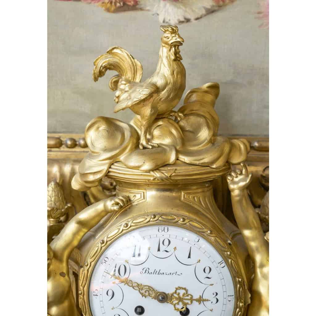 Une Pendule Au Coq En Bronze Doré époque XIXème Siècle | Biron Une Pendule Au Coq En Bronze Doré époque XIXème Siècle