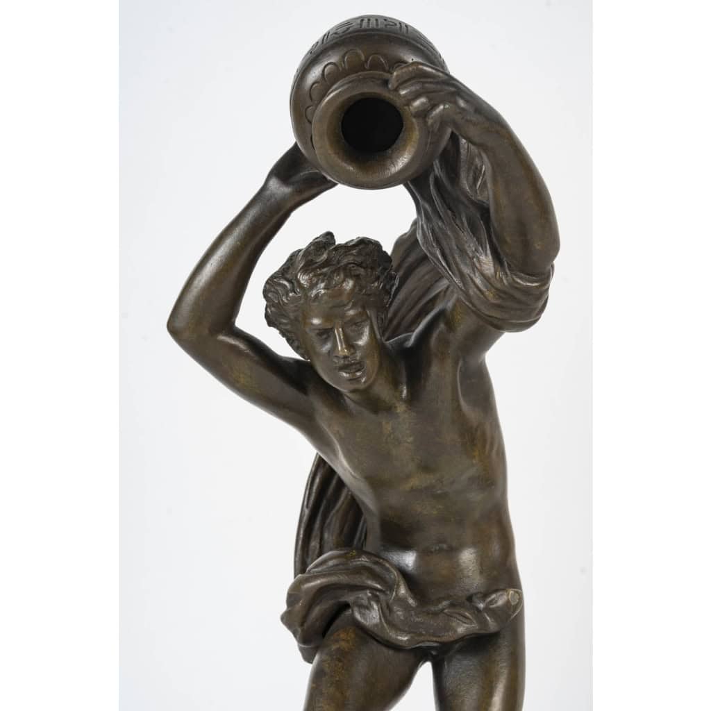 Sculpture de U.Basset, Le Torrent, sculpture en bronze, XIXème siècle, Napoléon III | Biron Sculpture de U.Basset, Le Torrent, sculpture en bronze, XIXème siècle, Napoléon III