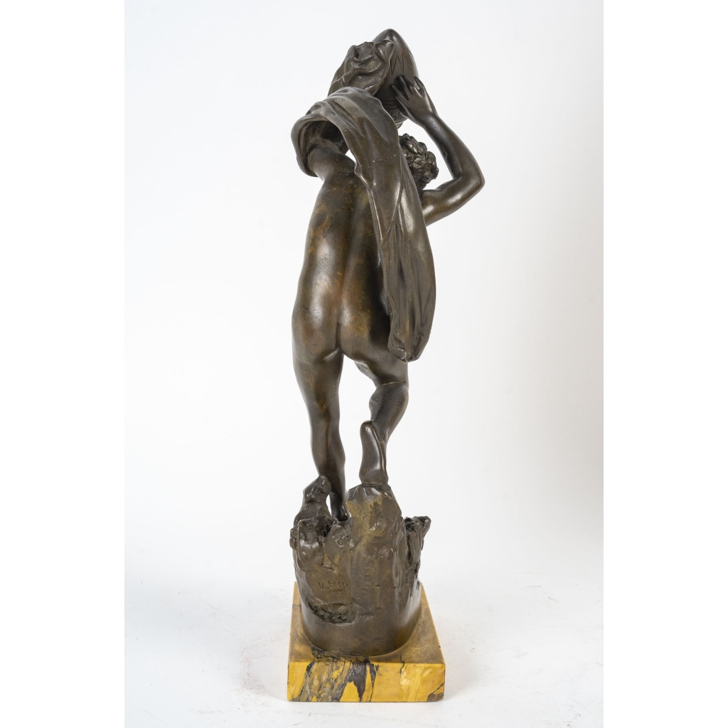 Sculpture de U.Basset, Le Torrent, sculpture en bronze, XIXème siècle, Napoléon III | Biron Sculpture de U.Basset, Le Torrent, sculpture en bronze, XIXème siècle, Napoléon III