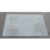 1950/70 Table Basse en Bronze Doré Maison Baguès Modèle Bambou, Entretoise, Plateau en Verre Vissé