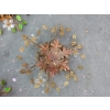 1970′ Paire de Plafonniers ou Appliques à Décor de Fleurs et Feuilles en Métal Doré Style Maison Baguès ou Banci Feuilles en Verre de Couleur Verte | Biron 1970′ Paire de Plafonniers ou Appliques à Décor de Fleurs et Feuilles en Métal Doré Style Maison Baguès ou Banci Feuilles en Verre de Couleur Verte