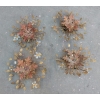 1970′ Paire de Plafonniers ou Appliques à Décor de Fleurs et Feuilles en Métal Doré Style Maison Baguès ou Banci Feuilles en Verre de Couleur Verte | Biron 1970′ Paire de Plafonniers ou Appliques à Décor de Fleurs et Feuilles en Métal Doré Style Maison Baguès ou Banci Feuilles en Verre de Couleur Verte