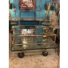 1950/70′ Table Basse Maison Jansen Bronze Ou Laiton Patiné Et Argenté