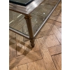 1950/70′ Table Basse Maison Jansen Bronze Ou Laiton Patiné Et Argenté