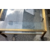 1970′ Table Basse Rectangulaire Guy Lefevre Pour Jansen En Laiton Et Vitres