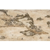Plat japonais avec décors d’îles. | Biron Plat japonais avec décors d'îles.