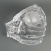 Gant de base-ball en cristal formant une coupe, XXème siècle. | Biron Gant de base-ball en cristal formant une coupe, XXème siècle.