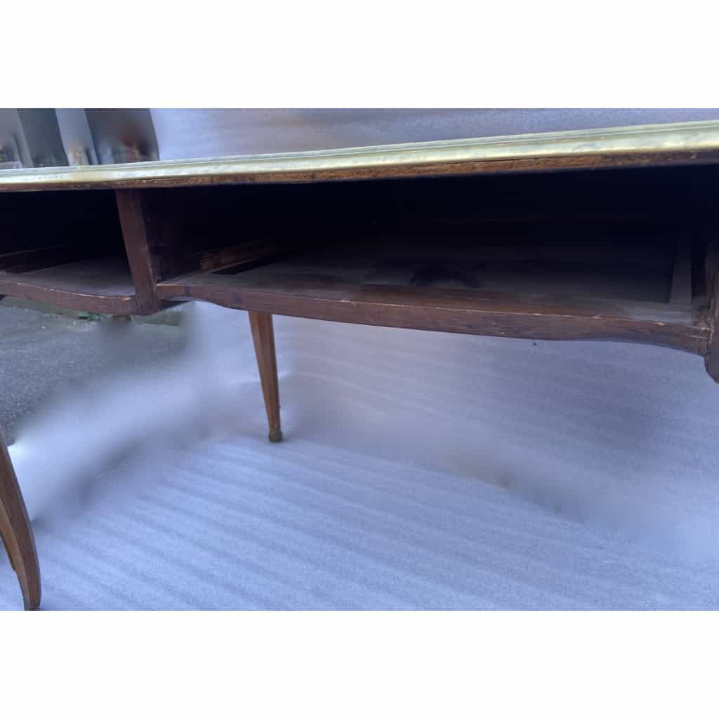 1880/1900 Bureau Plat Napoléon III Forme Arbalète à Restaurer | Biron 1880/1900 Bureau Plat Napoléon III Forme Arbalète à Restaurer