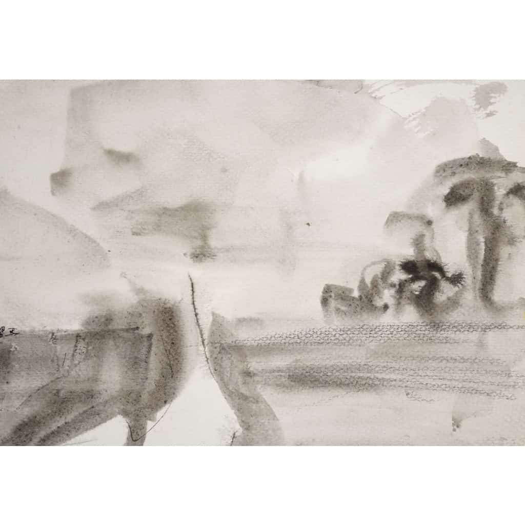 Dessin sur papier à l’encre, la bataille, XXème siècle. | Biron Dessin sur papier à l’encre, la bataille, XXème siècle.