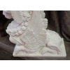 1950′ Paire de Sphinges En Marbre Blanc Statuaire | Biron 1950′ Paire de Sphinges En Marbre Blanc Statuaire