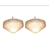 1960/70′ Paire de Lustres Venini Murano Doria Diamètre 74 cm 6 Niveaux 194 Cristaux | Biron |||||||||