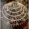1960/70′ Paire de Lustres Venini Murano Doria Diamètre 74 cm 6 Niveaux 194 Cristaux | Biron 1960/70′ Paire de Lustres Venini Murano Doria Diamètre 74 cm 6 Niveaux 194 Cristaux